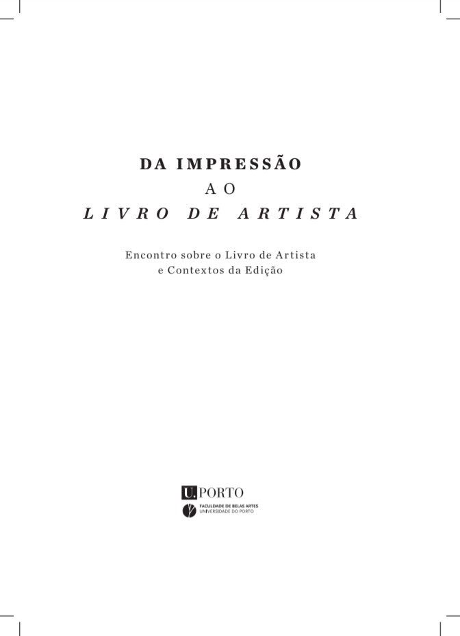 Da impressão ao livro de artista: contextos de edição